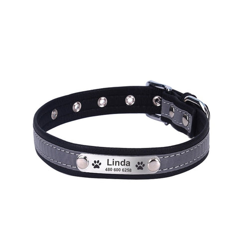 Leather Reflective Collar