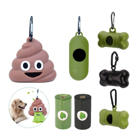 Waste Bag Dispenser for Dog Waste Carrier Green Black Pet Supply Accessory Dog Cat Small Tools Poop Bag Holder