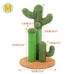 Cute Cactus Pet Cat Tree Toys with Ball Scratching Post