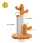 Cute Cactus Pet Cat Tree Toys with Ball Scratching Post