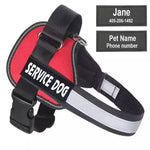 Dog Harness Personalized ID Custom Patch NO PULL Reflective Breathable Adjustable Pet Harness for Small Large PetDog Accessories